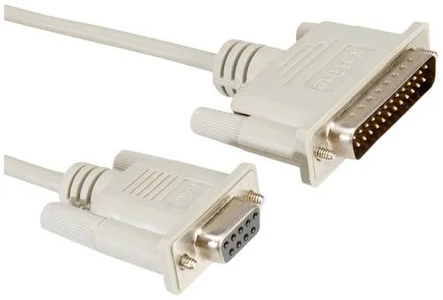 Roline Seriell Anschlusskabel [1x D-SUB-Buchse 9pol. - 1x D-SUB-Stecker 25pol.] 3.00m Grau