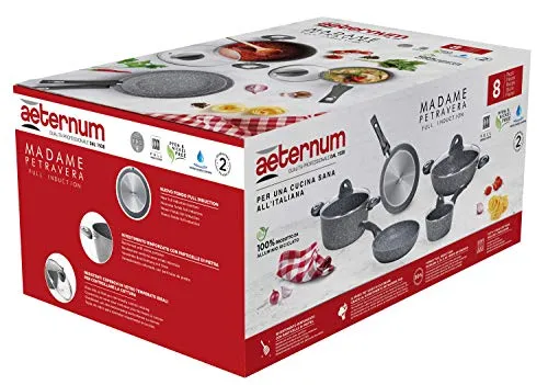 Aeternum Madame Petravera 3.0 Topf- und Pfannen-Set, 8-teilig, grau, induktionsgeeignet