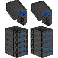 PROREGAL SparSet 10x Eurobox NextGen Color - Aufbewahrungsbehälter mit Deckel, 11L, robust und platzsparend, ideal zum Organisieren und Transportieren von Gegenständen.