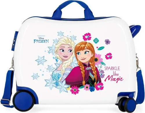 Disney Frozen Die Eiskönigin Sparkle Like Magic Kinder-Koffer - Kindergepäck für kleine Abenteuer, leicht und stabil aus ABS, mit 4 schwenkbaren Rädern und sicherem Kombinationsschloss für mehr Sicherheit.