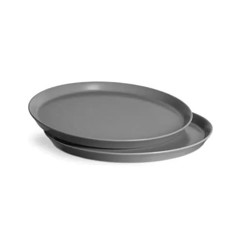 SPRINGLANE Teller Ø 27cm, 2er-Set Sweet Scandi aus Keramik, Anthrazit, Spülmaschinengeeignet, Backofen- und mikrowellenfest