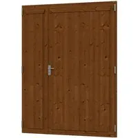 Doppeltür SKAN HOLZ 148 x 198 cm Nussbaum - Hochwertige Holz-Doppeltür - Gartenhäuser, elegante Doppeltür aus robustem Nussbaumholz für langlebige Nutzung und stilvolle Optik.