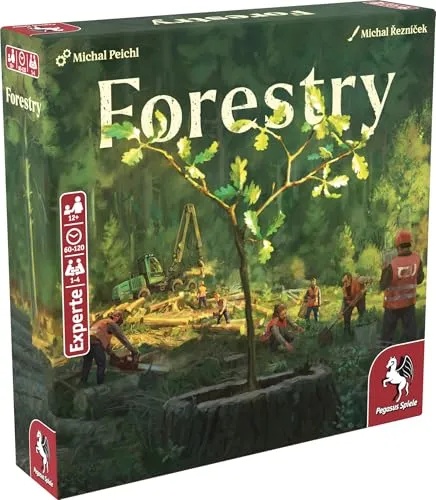 Pegasus Spiele Forestry - Strategisches Brettspiel - Gesellschaftsspiel für 1-4 Spieler, das nachhaltige Forstwirtschaft spielerisch erlebbar macht und strategisches Denken fördert.