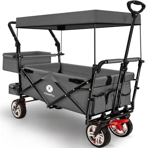 Miweba Faltbarer Bollerwagen MB-20 | UV-beständig mit Sonnendach