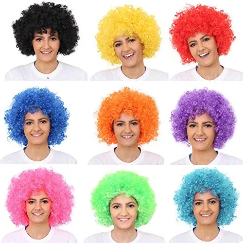 Hatstar Afro Perücke Grün, Karnevalsperücke mit Locken für Damen und Herren, 140 g, Kostüm Accessoire für Karneval, Fasching und Halloween, 100% Polyester