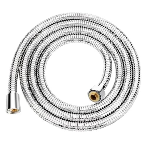 Aopoy Brauseschlauch 2M, Flexibler Edelstahl Duschschlauch, Handbrauseschlauch Verdrehschutz Auslaufsicherer, G1/2 ZollSchnittstelle, Duschschlauch