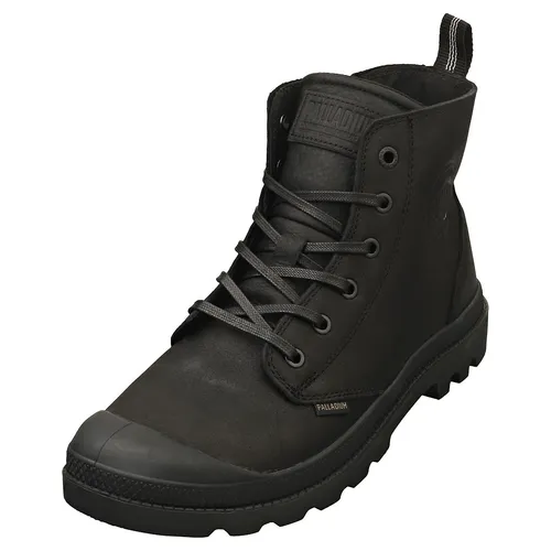 Palladium PAMPA ZIP Herren - Schwarze Lederschuhe 41 EU - Wanderschuhe aus hochwertigem Leder, ideal für Berufskleidung und Outdoor-Aktivitäten, mit Gummisohle für optimalen Halt und Komfort.