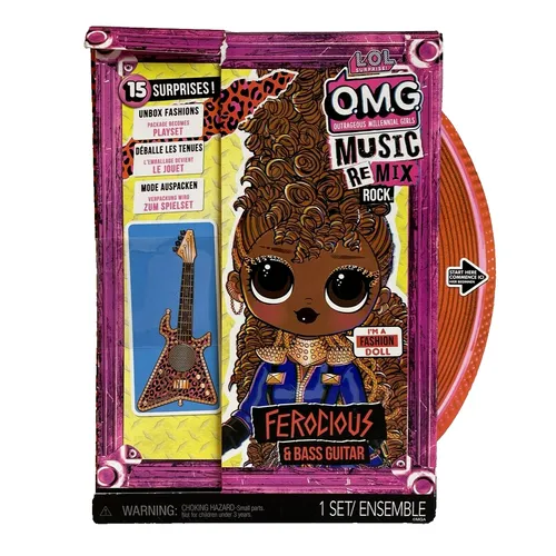 L.O.L. Surprise OMG Remix Rock- Ferocious and Bass Guitar