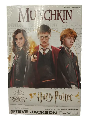 Harry Potter Munchkin Gesellschaftsspiel - Gesellschaftsspiel für Fans von Harry Potter: Erlebe das magische Abenteuer in Hogwarts mit spannenden Herausforderungen und strategischem Spielspaß.
