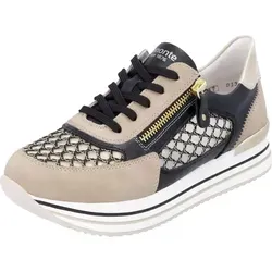 Remonte Damen Low-Top Sneaker D1329 - Damen-Sneaker mit losem Wechselfußbett und stylishen Strassdetails, ideal für Alltag und Freizeit.