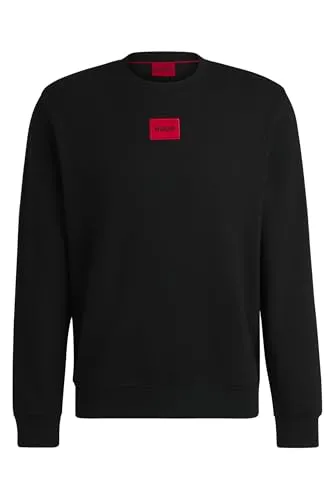HUGO Sweatshirt Diragol für Herren - Schwarz (XL) - Lässiges Herren-Sweatshirt aus hochwertigem Baumwollfleece mit ikonischem HUGO Logo. Unterstützt Nachhaltigkeit durch Cotton made in Africa. Ideal für entspannten Streetstyle.