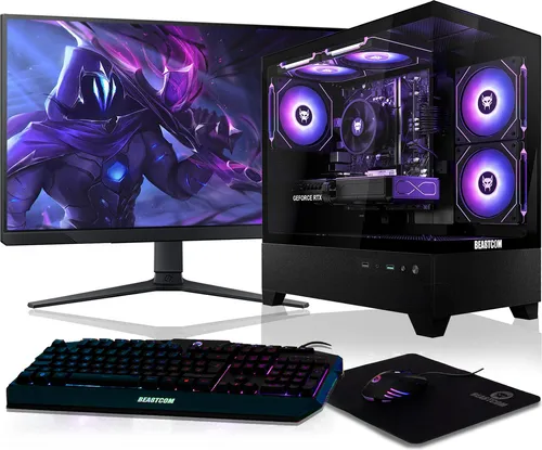 BEASTCOM Q5 Pro Gaming PC | Intel i9-12900F & NVIDIA RTX 4070 - Desktop-PCs mit ultra-schneller NVMe SSD, ideal für 1440p- und 4K-Gaming. Perfekt für eSports-Gamer mit beeindruckender Leistung und effizientem Design.