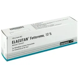 Elacutan Fettcreme 150 G - Hochwertige Fettcreme zur Pflege trockener Haut. Ideal für die tägliche Anwendung, um die Haut geschmeidig zu halten und die Feuchtigkeitsbalance zu unterstützen.