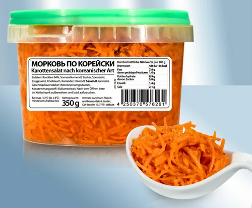Karottensalat Lakomka nach koreanischer Art 350g Морковь по корейски
