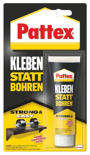 Pattex Kleben statt Bohren Montagekleber 50g Tube - Montagekleber für schnelle und feste Verbindungen ohne Bohren, ideal für Teiche und andere Anwendungen. Einfach anzuwenden mit vollständigen Anweisungen.