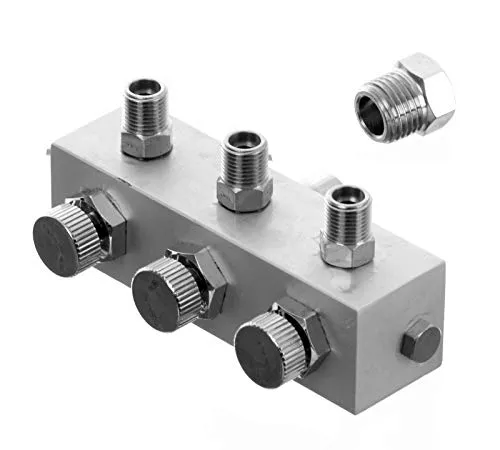Luftverteiler für 3 Luftschläuche Airbrush Pistole Kompressor 3 fach 1/8