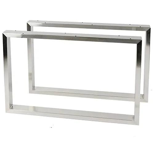Montixx® 2X Quadrat-Couchtisch & Tischkufen - Edelstahl Untergestell - Esszimmertische aus hochwertigem Edelstahl, stabil und standfest. Einfache Montage mit vorgebohrten Löchern, ideal für individuelle Tischgestaltungen.