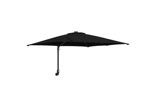 vidaXL Gartenparasol Schwarz – Sonnenschirm mit Neigungsmechanismus