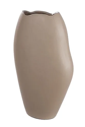 Casablanca Deko Vase - Wasserdichte Blumenvase aus Aluminium - Vasen für stilvolle Dekoration - moderne, bauchige Form mit Gummischutz für kratzfreies Aufstellen, ideal für Wohnzimmer und besondere Anlässe.