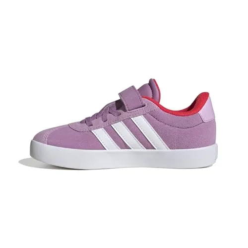 Adidas Unisex Kinder VL Court 3.0 Hook and Loop Shoes Kids, preloved Purple/FTWR White/Lucid red, 28 EU