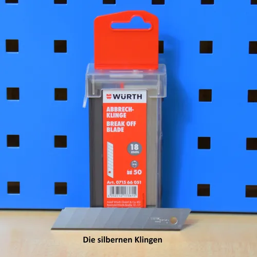 Würth Cuttermesser Abbrechklingen 18mm hohe Standzeit Klingen im Spender 50