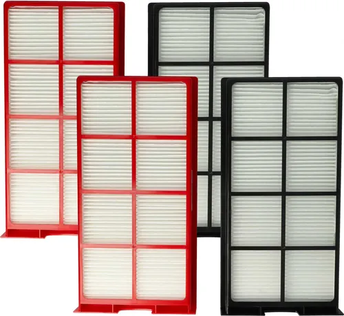 vhbw Filterset kompatibel mit Wernig ComfortVent G90-200 Lüftungsgerät - Luftfilter G4 / F7 (4 Stück), 29 x 15 x 5 cm, Weiß / Rot / Schwarz