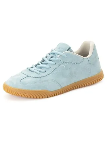 Tamaris Damen Sneaker Low Leder, blau, 39 EU in blau von Tamaris