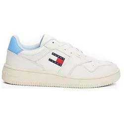 Tommy Jeans Damen Tjw Retro Basket ESS En0En02505 Niedrig - Blue (Sugarplum Blue) - Damen-Sneaker mit hochwertigem Nubukleder, ideal für stilvolle Auftritte und Komfort im Alltag.