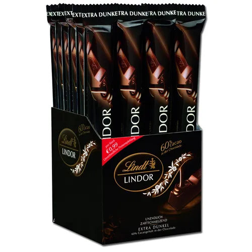 Lindt Lindor Dark 60% Stick 37g Schokolade 24 Stück 41,02€/1kg
