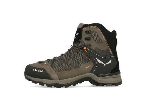 Salewa Mountain Trainer Lite Mid Gore-Tex Herrenwanderstiefel, Schwarz, 10.5 - Wanderschuhe für Herren mit wasserdichtem GORE-TEX Schutz, ideal für Bergwanderungen und Rucksacktouren. Das 3F System sorgt für perfekte Passform und Flexibilität.