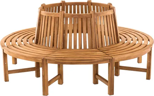 DELUKE Baumbank SUTOR aus Teakholz 200x200cm