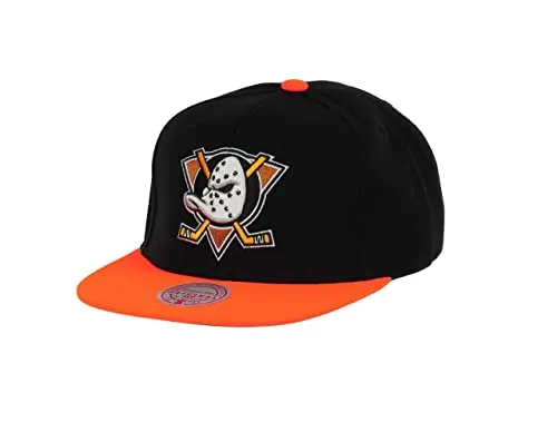 Mitchell & Ness Mighty Ducks of Anaheim NHL Team 2 Tone Snapback Cap Kappe Basecap, Grau, Einheitsgröße