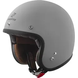 Bogotto H541 Solid Jethelm XL grau für Männer - Motorradhelm mit thermoplastischer Außenschale, 2 Helmschalengrößen und Druckknöpfen für Helmschirm-Anbringung - ideal für stilbewusste Fahrer.