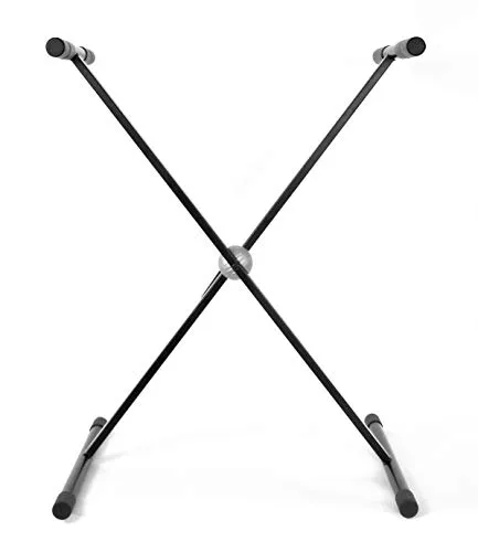 Clifton Keyboardständer mit Einhand-Schnellverschluss - X-förmiger Keyboard-Ständer mit stabiler Metallkonstruktion, höhenverstellbar und mit Gummifüßen für optimalen Halt – ideal für Musiker auf der Bühne oder im Proberaum.