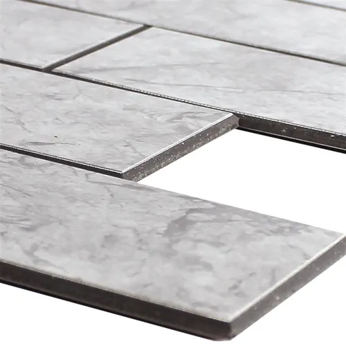 Vinyl Mosaikfliesen Fountan Steinoptik Selbstklebend in grau von Mosafil