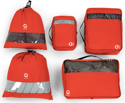 Packhilfe Reise Organizer-Set 5-teilig, Koffer-Organizer Packtaschen Packing Cubes Bags, Packwürfel wasserfest Kleidung Aufbewahrungstaschen