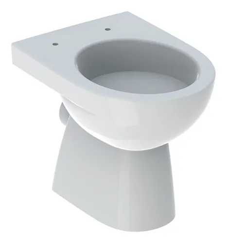 Geberit Renova Stand-WC Tiefspüler - Badkeramik mit teilgeschlossener Form und horizontalem Abgang, ideal für modernes Badezimmerdesign.