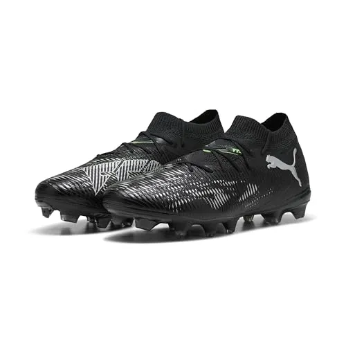 PUMA Unisex Future 8 Match FG/AG Fussballschuh - Fußballschuhe für Herren, aus robustem Kunstleder, ideal für optimalen Halt und Komfort auf dem Spielfeld, minimalistisches Design in Schwarz.