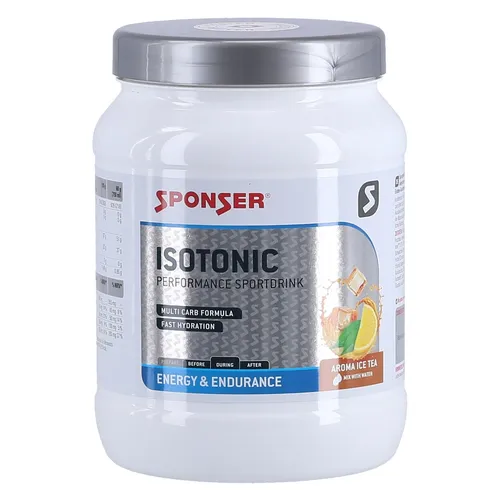 Sponser Isotonic Sportdrink - 1000g Dose IceTea - Fruchtiger isotonischer Durstlöscher für Sportler. Unterstützt die Leistungsfähigkeit und sorgt für optimale Hydration während des Trainings.