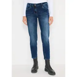 Cecil Slim Leg Jeans mid Blue wash 31 - Stylische Slim Fit Jeanshose in Mid Waist mit optimaler Passform. Ideal für jeden Anlass und vielseitig kombinierbar.
