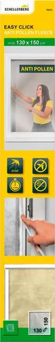 SCHELLENBERG Insektenschutz-Fensterrahmen Easy Click mit Pollenschutzvlies für Fenster, (Set, 1-St), Fliegengitter zum einklicken ohne bohren, 130 x 150 cm, anthrazit
