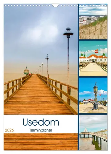 Nina Schwarze | Usedom Wandkalender 2026 DIN A3 - Stilvoller Wandkalender mit 14 Seiten, zeigt die Schönheit von Usedom. Ideal für die Planung und Verschönerung Ihres Raumes.