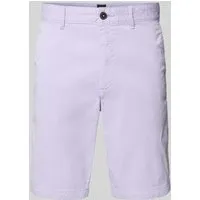 BOSS Orange Slim Fit Chino-Shorts mit Gürtelschlaufen in Lila, Größe 31