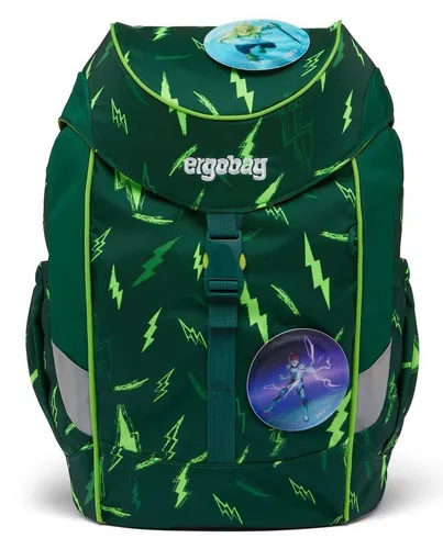 ergobag mini - Ergonomischer Kinderrucksack für Vorschüler - Schulranzen mit gepolstertem Rücken und Reflektoren für mehr Sicherheit. Ideal für DIN A4 Hefte und Brotdosen, aus 100% recycelten PET-Flaschen gefertigt.