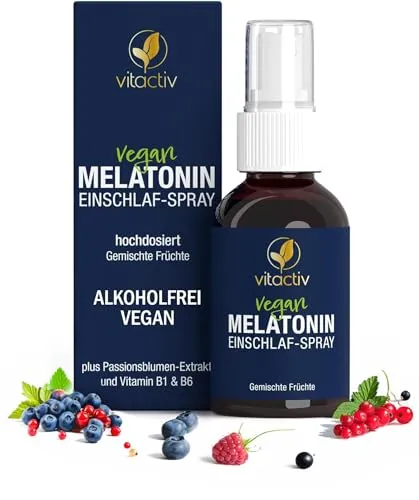 VITACTIV Melatonin Spray Hochdosiert 50ml – 0,5 mg Melatonin pro Tagesdosis