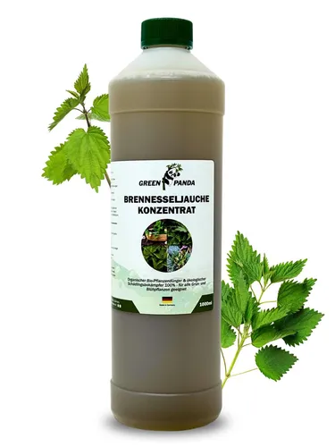 GreenPanda Brennnessel Jauche 1 Liter - Brennnessel Sud -Pflanzenstärkungsmittel - Biodünger flüssig - Garten-Pflanzendünger - Brennnesseljauche