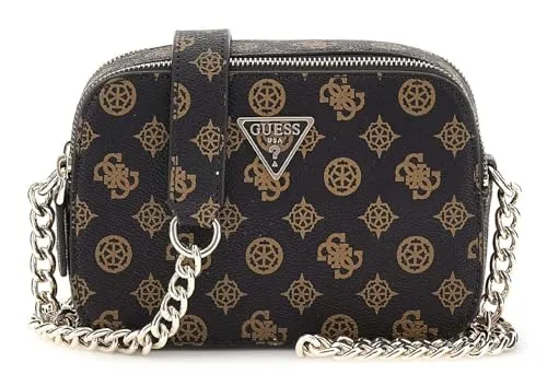 GUESS Noelle Umhängetasche Mocha Logo - Die GUESS Noelle Umhängetasche vereint modernes Design und Funktionalität. Mit ihren kompakten Maßen von 19,5 x 13 x 7 cm ist sie der perfekte Begleiter für jeden Anlass und ergänzt Ihr Outfit stilvoll.