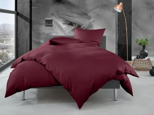 BETTWAESCHE-MIT-STIL Bettwäsche Mako Perkal Bettwäsche uni einfarbig, Perkal, 2 teilig