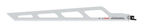Bosch Accessories 2608635529 Säbelsägeblatt S 2013 AWP - Säbelsägeblatt für präzise Tauchschnitte in Faserdämmstoffen, extrabreit (45 mm) und aus HCS-Stahl, ideal für exakte, ausrissfreie Ergebnisse.