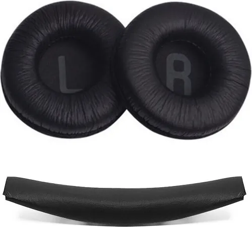 INF Ohrpolster und Kopfbügelkissen JBL T450/T500 BT, Tune600, 510BT, JR300 Schwarz